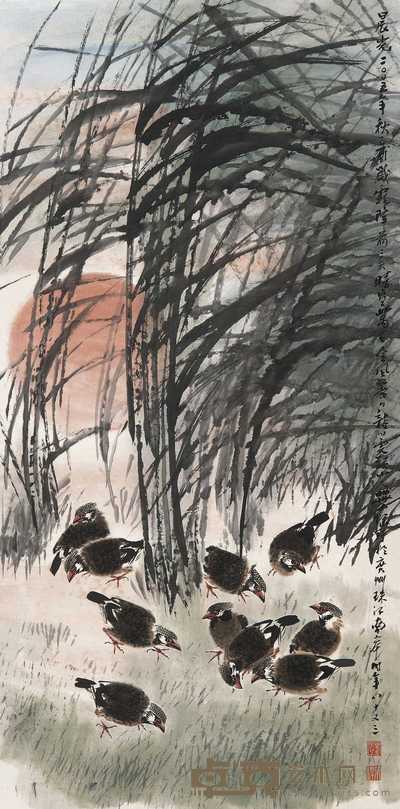 叶绿野 2005年作 晨光 立轴 139×69cm